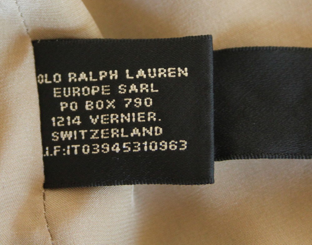 Veste lin lam&eacute;e or RALPH LAURE T.10
soit 38/40 Fr ou T.M Vêtements