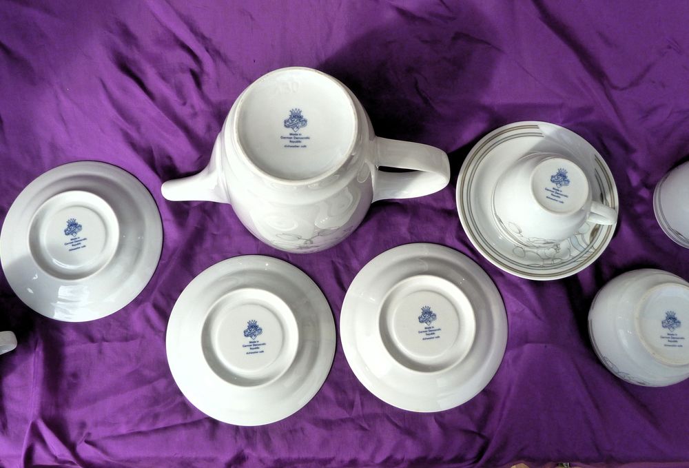 service &agrave; Caf&eacute; porcelaine origine DDR Cuisine