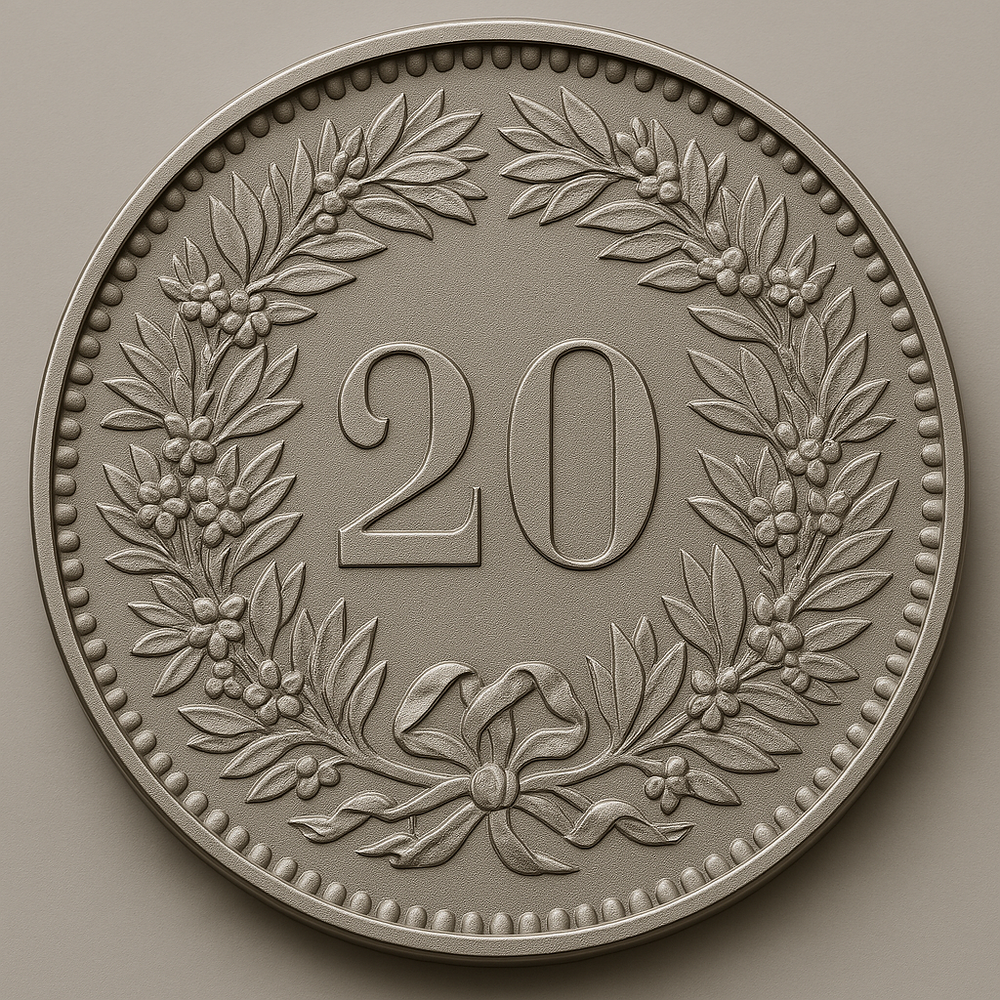 20 cents francs suisse 1964 