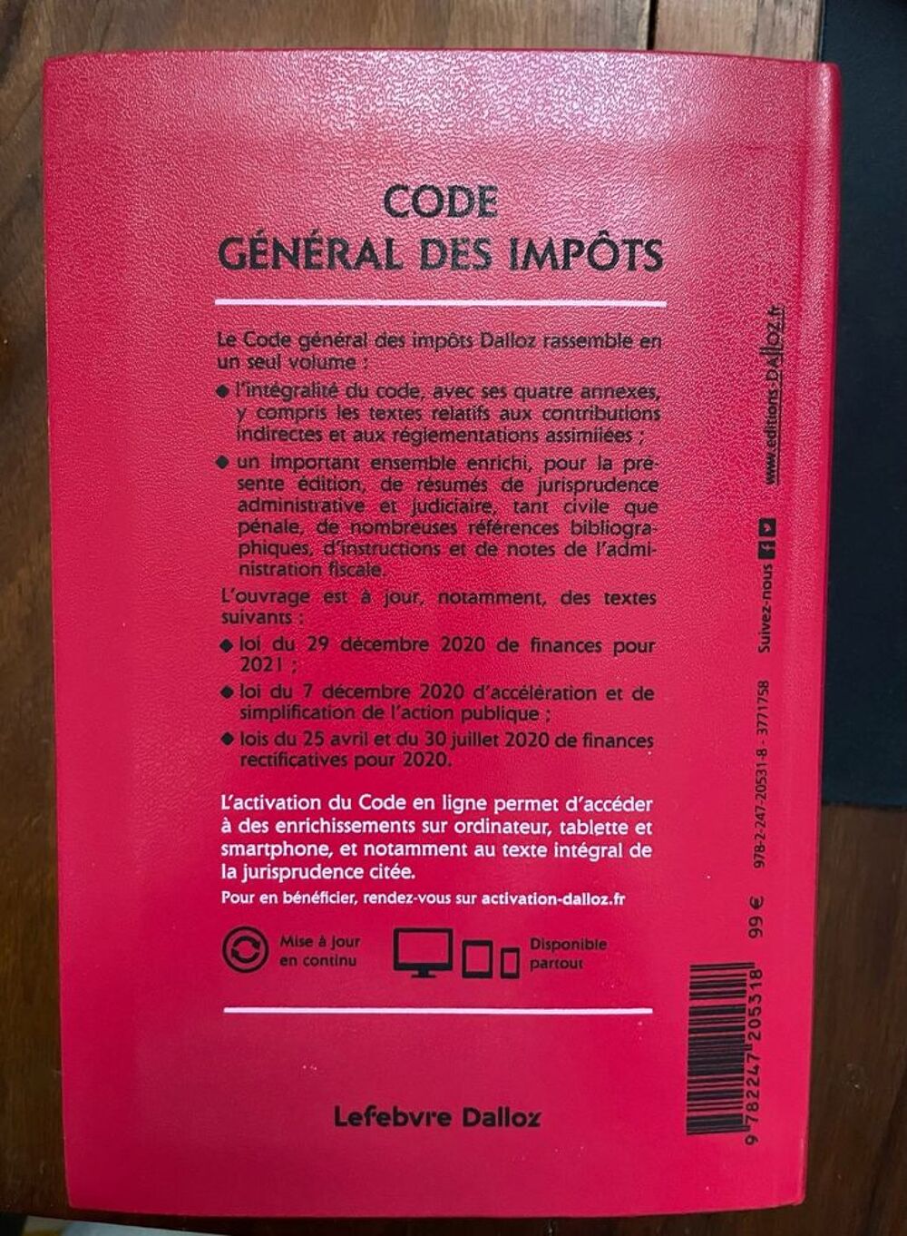Code G&eacute;n&eacute;ral des imp&ocirc;ts CGI 2021 Annot&eacute;
Livres et BD