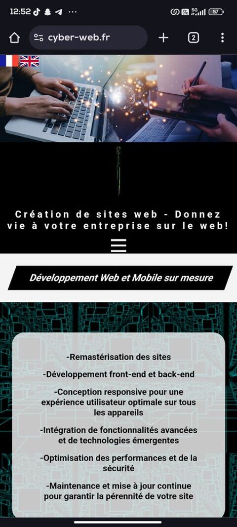 Création de sites web sur mesure 0 76140 Le petit-quevilly