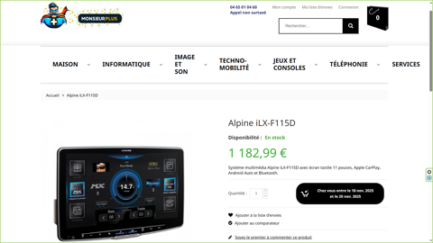 Auto radio multim�dia Pioneer ILX F115D 1300 Bormes-les-Mimosas (83)