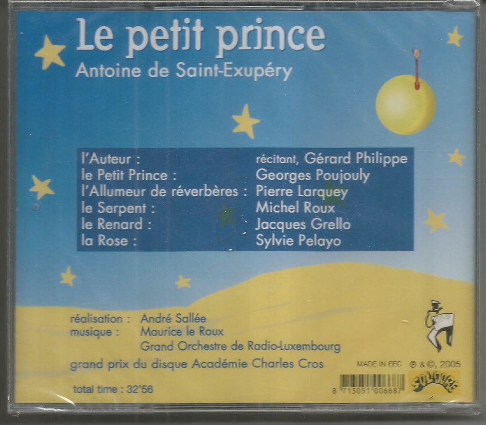 St Exup&eacute;ry : le petit prince - G&eacute;rard Philippe CD et vinyles