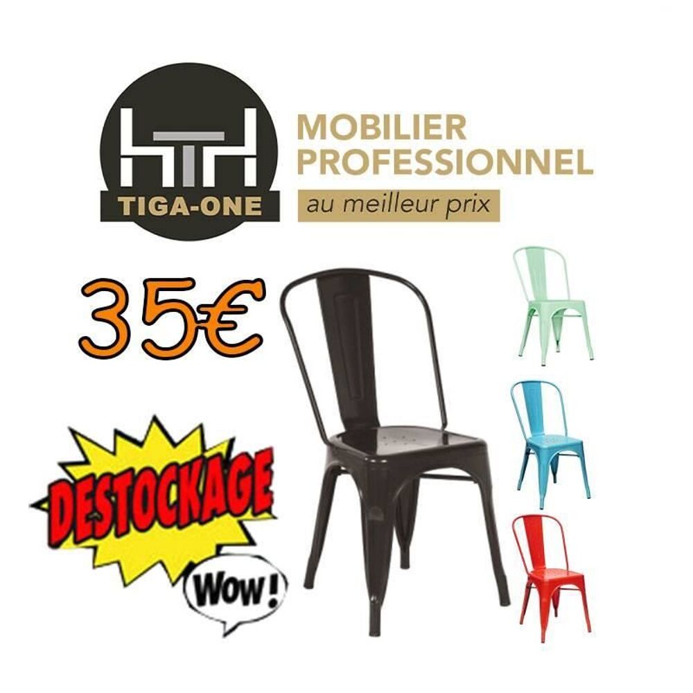   chaise  en acier  BAR INDUSTRIEL 