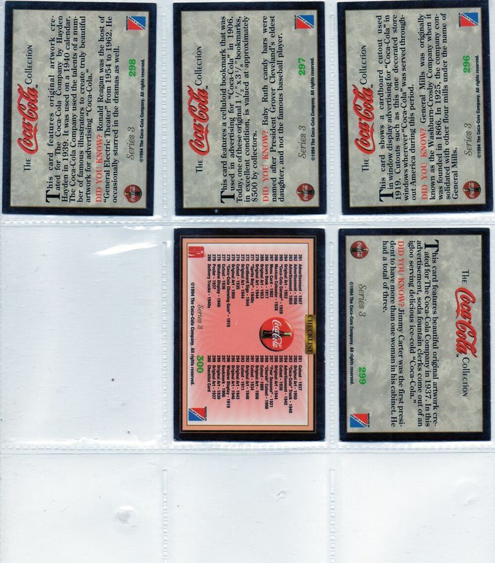 CARTES DE COLLECTION 