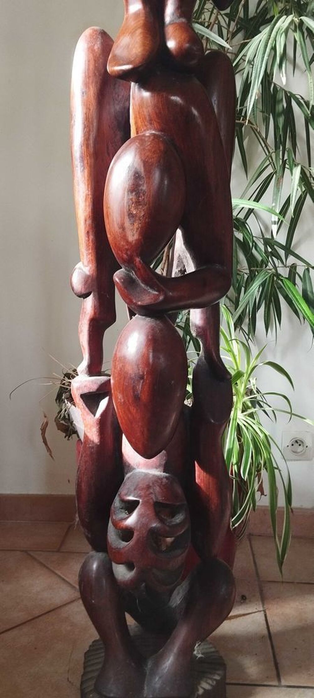 Vide grenier Vende grandes sculpture africains en bois d'&eacute;b&egrave;ne rouge provenance : S&eacute;n&eacute;gal et Mali 1990 tr&egrave;s bon &eacute;tat Décoration
