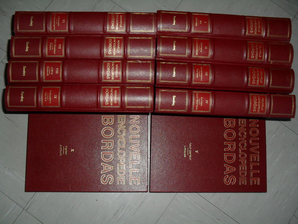 Nouvelle encyclop&eacute;die 10 volumes + 1 atlas bordas 1988 Livres et BD