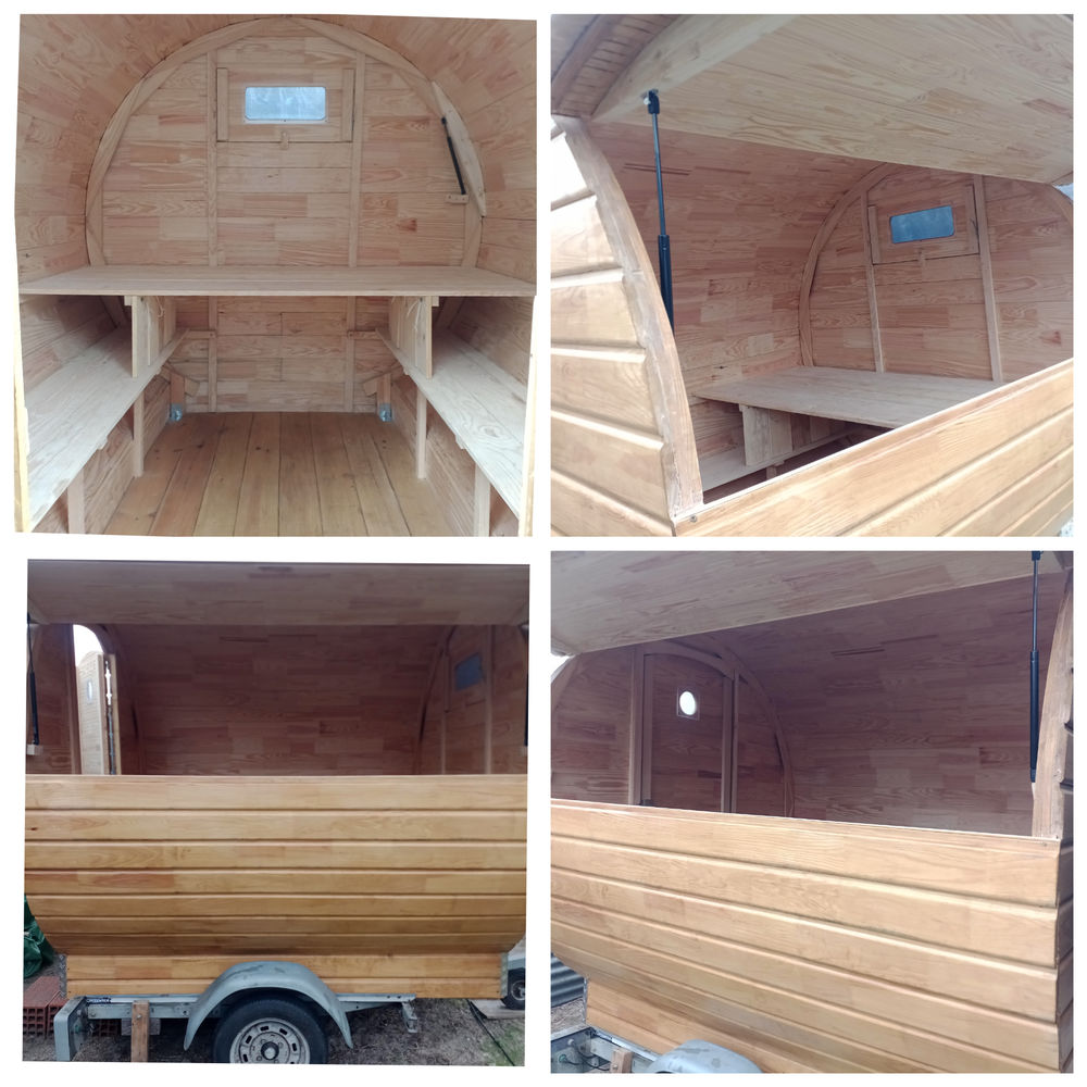  Chalet tonneau roulotte Jardin