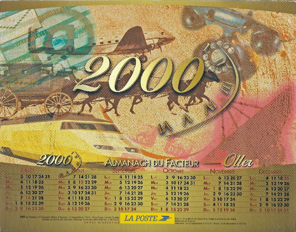 Calendrier de La Poste 2000 