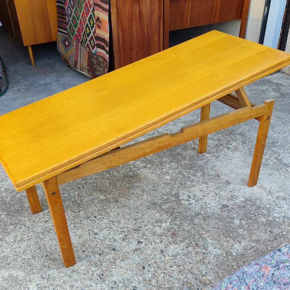 Table &agrave; manger modulable scandinave en ch&ecirc;ne , ann&eacute;es 70 Meubles