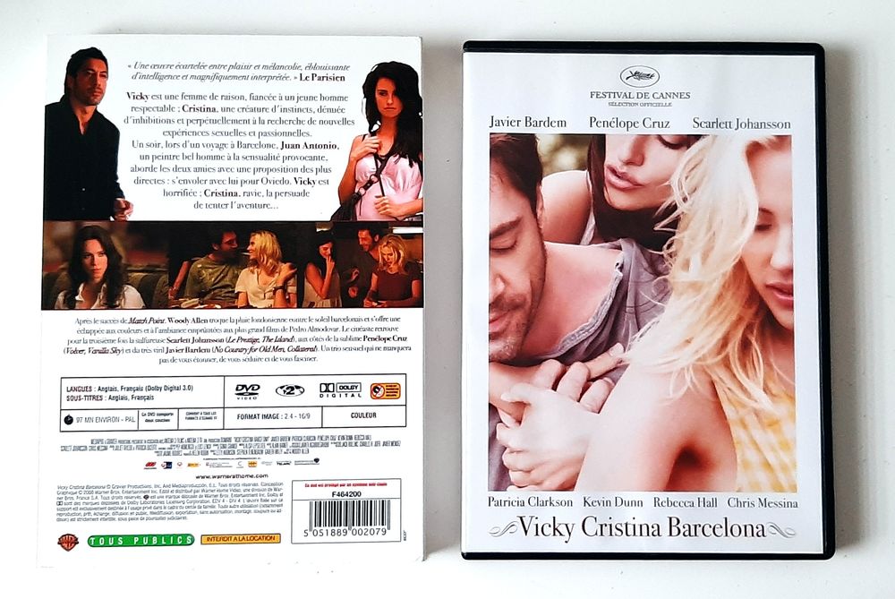 Vicky Cristina Barcelona ? Film de Woody Allen. 1xDVD DVD et blu-ray