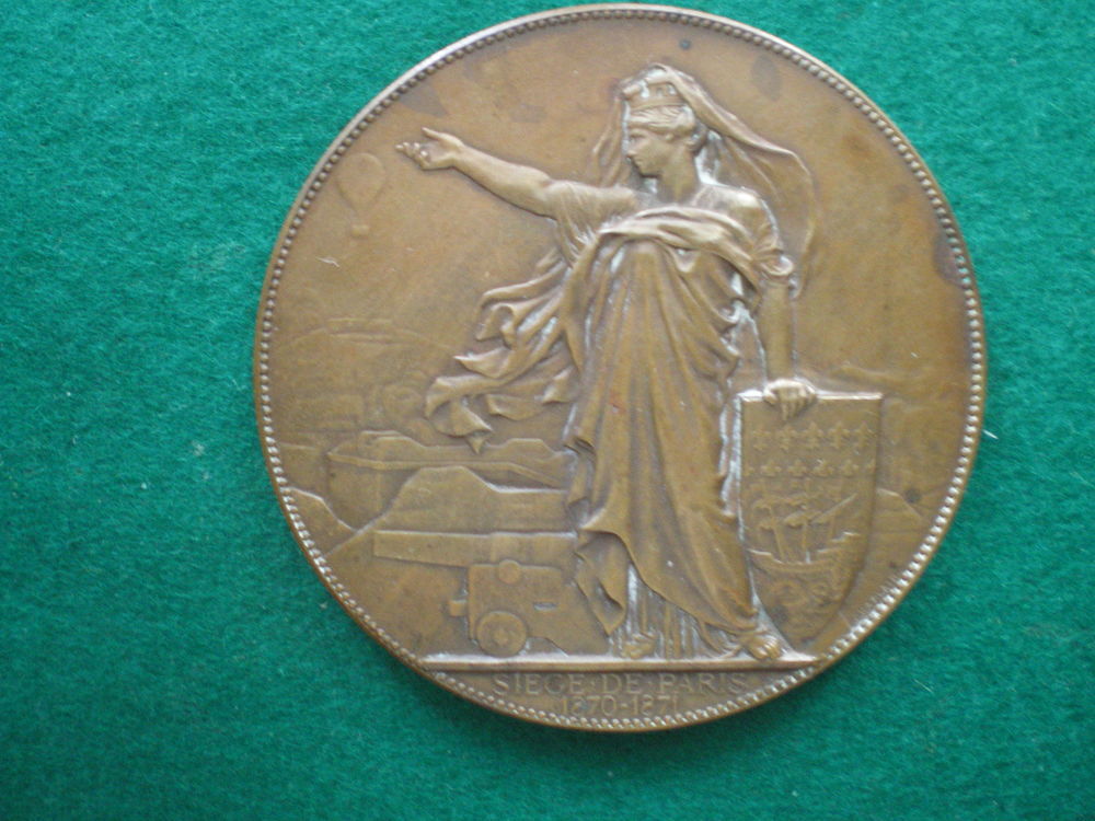 M&eacute;daille du Si&egrave;ge de Paris 1870 - Emploi des A&eacute;rostats. 