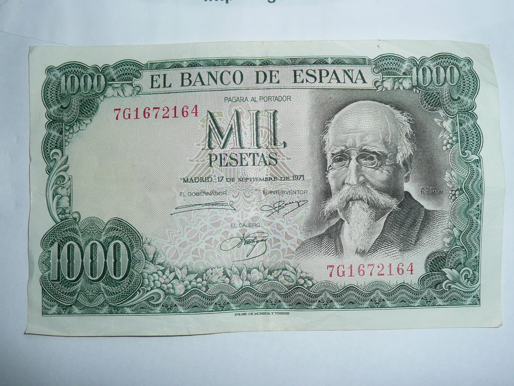 Billet 1000 pesetas 1971 