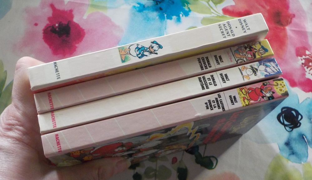 4 BIBLIO ROSE DISNEY DONALD / CASTORS JUNIORS Livres et BD