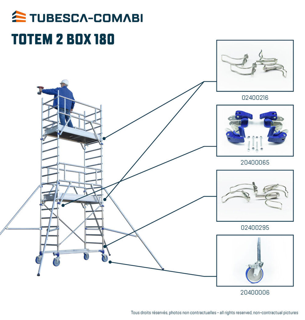Echafaudage ALU tr&egrave;s bon &eacute;tat hau. travail 8 m&egrave;tre 2 plateau Bricolage