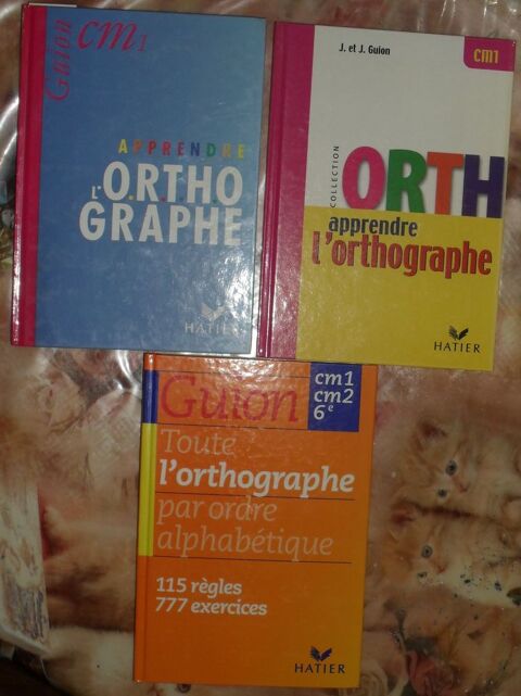 Lot de 3 livres d'Orthographe CM1,CM2,6�me de Guion .NEUFS 15 Montreuil (93)