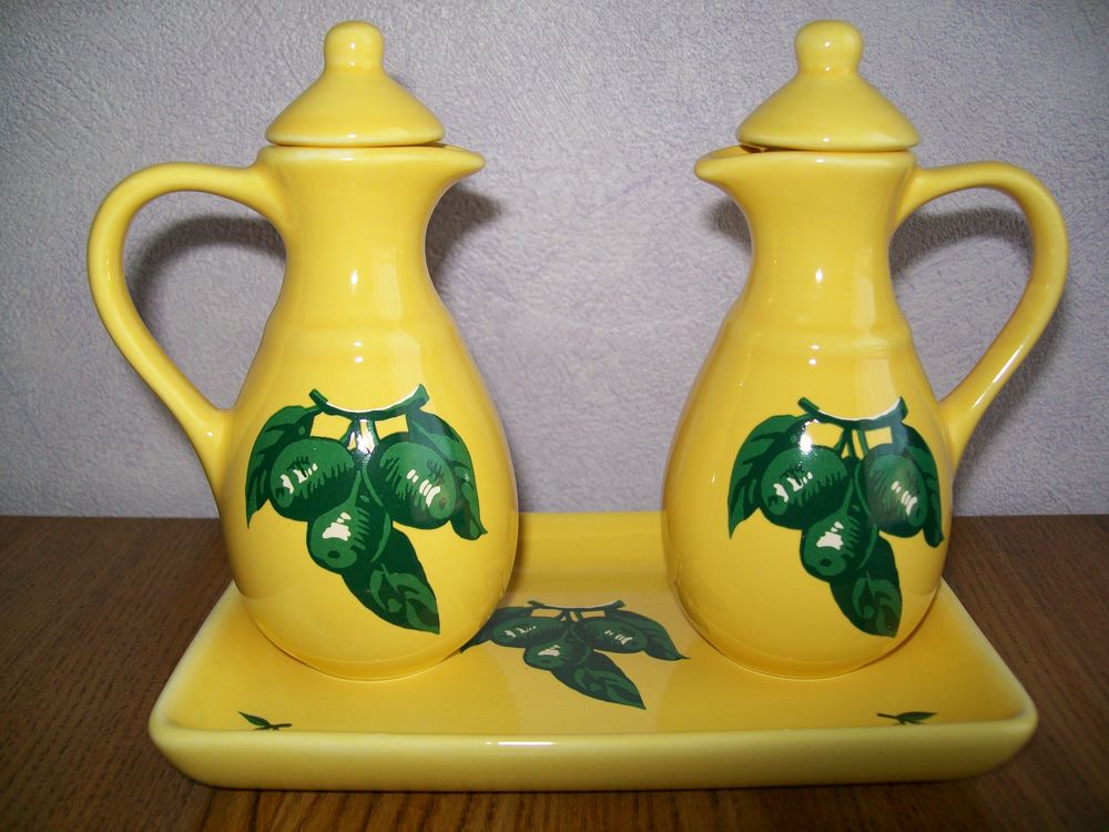 Set huilier + vinaigrier + plateau, neuf Cuisine