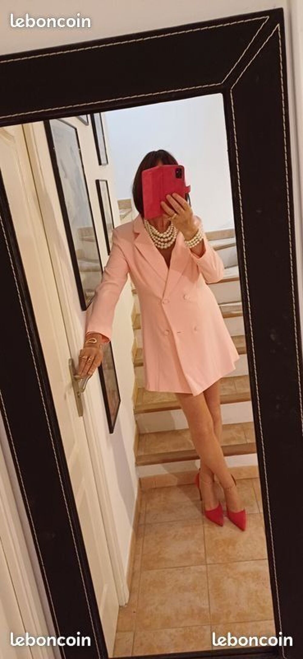 robe manteau crois&eacute;e rose neuve 23 / 5452
Vêtements