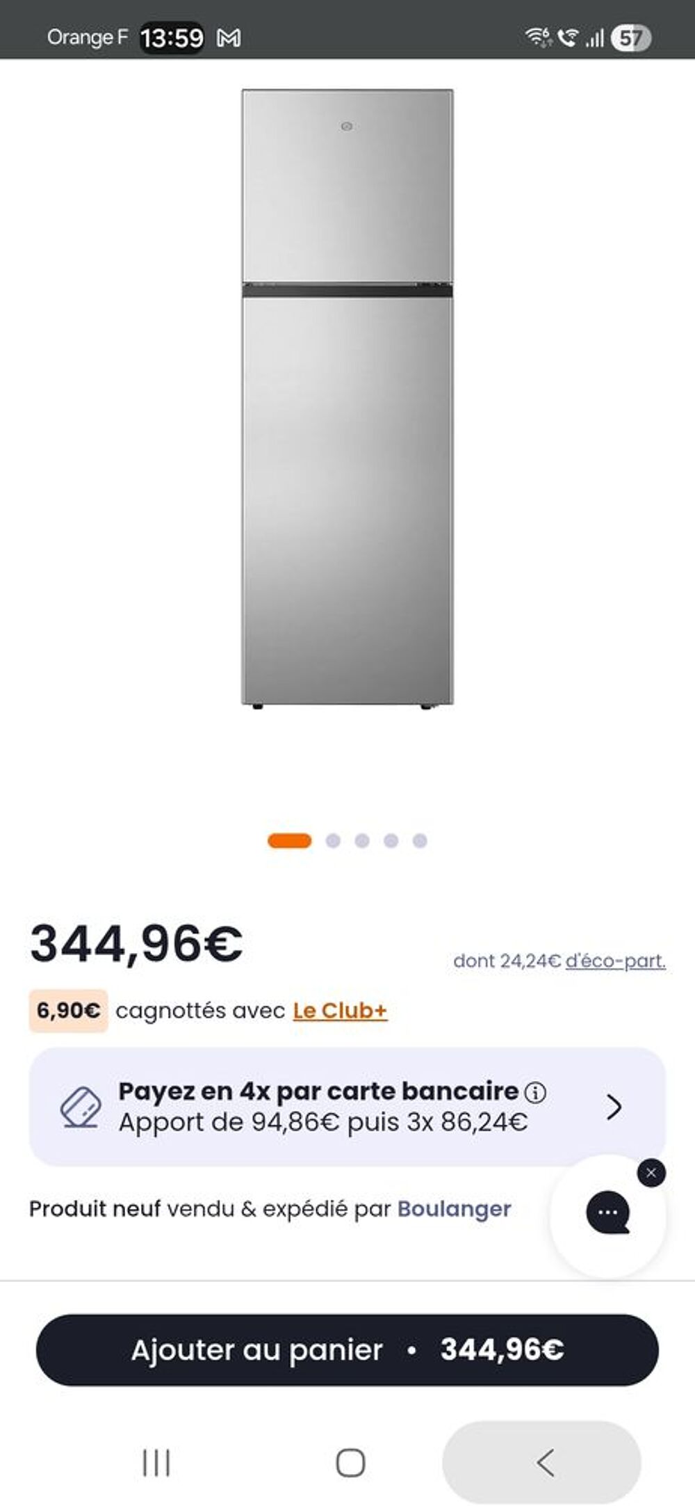 R&eacute;frig&eacute;rateur Cong&eacute;lateur Boulanger Essentiel Electroménager