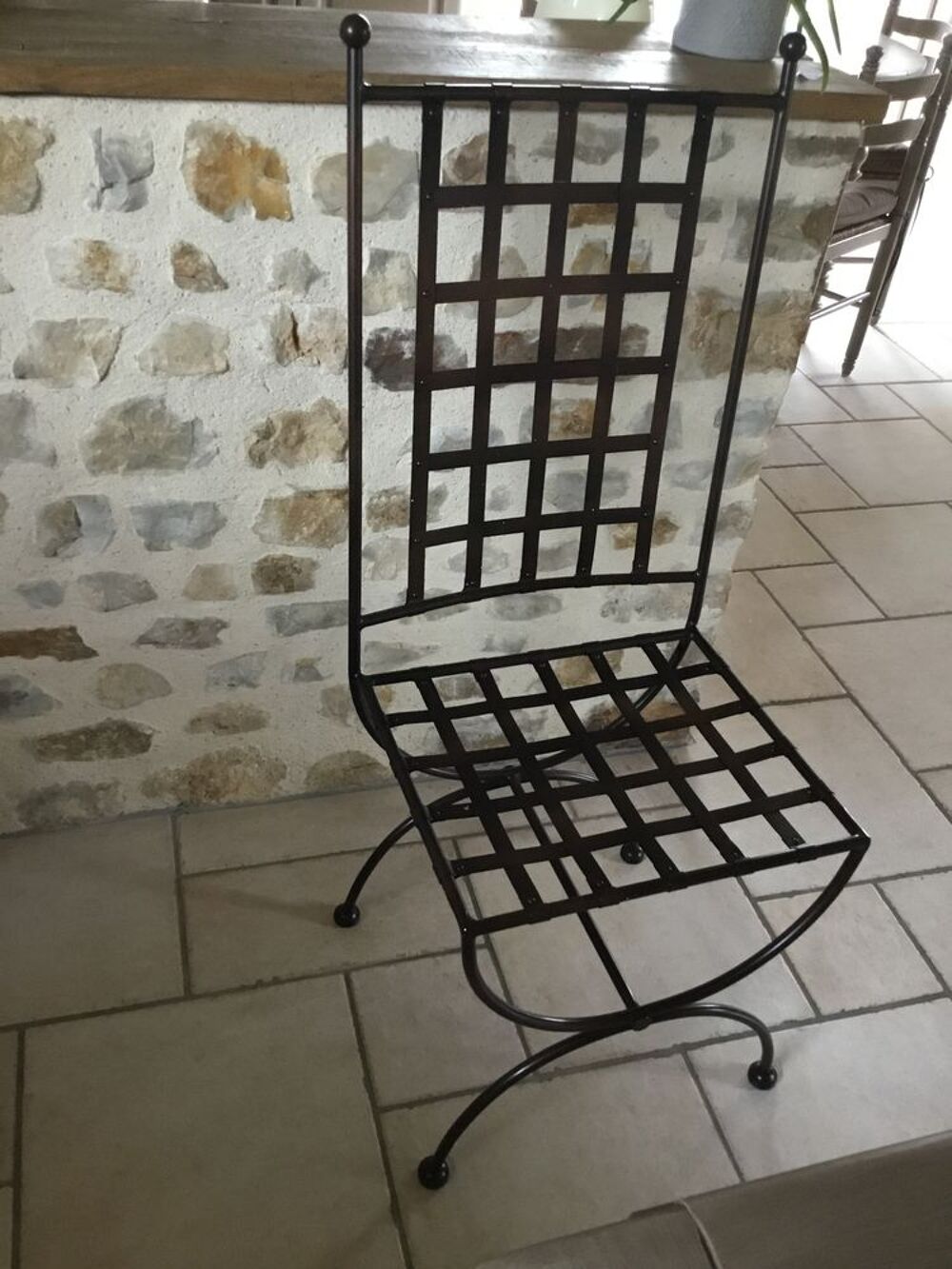 Chaises en fer forg&eacute; Meubles