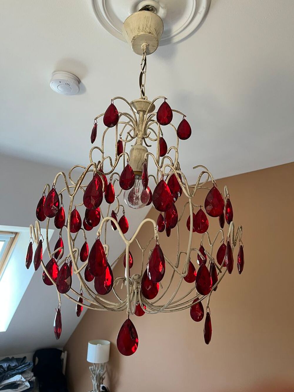 Lustre et lampadaire m&eacute;tal et verre Décoration