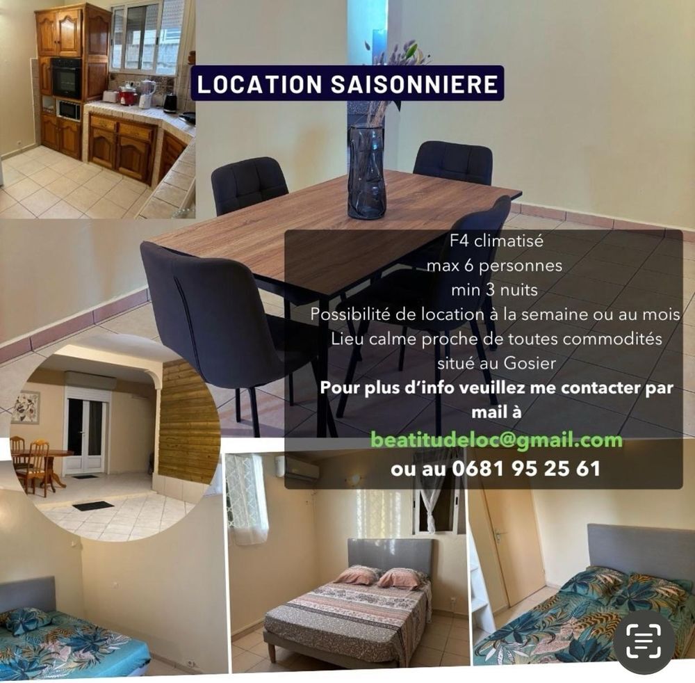 Location Maison saisonnière et co Le gosier