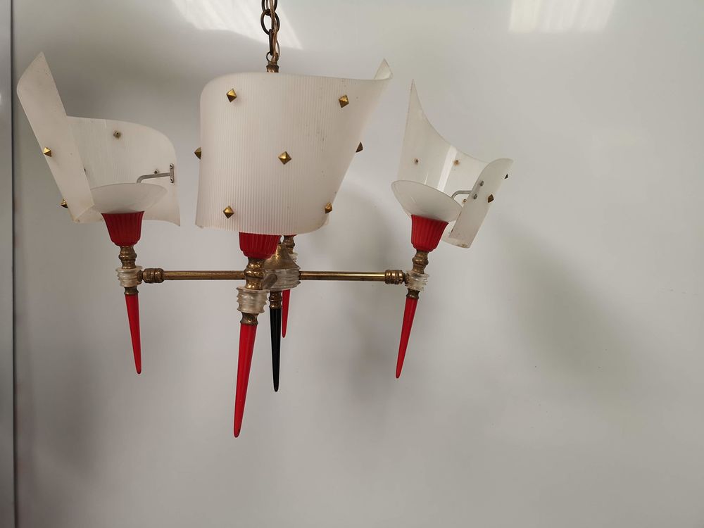 Lustre quatre branches 1950 Décoration