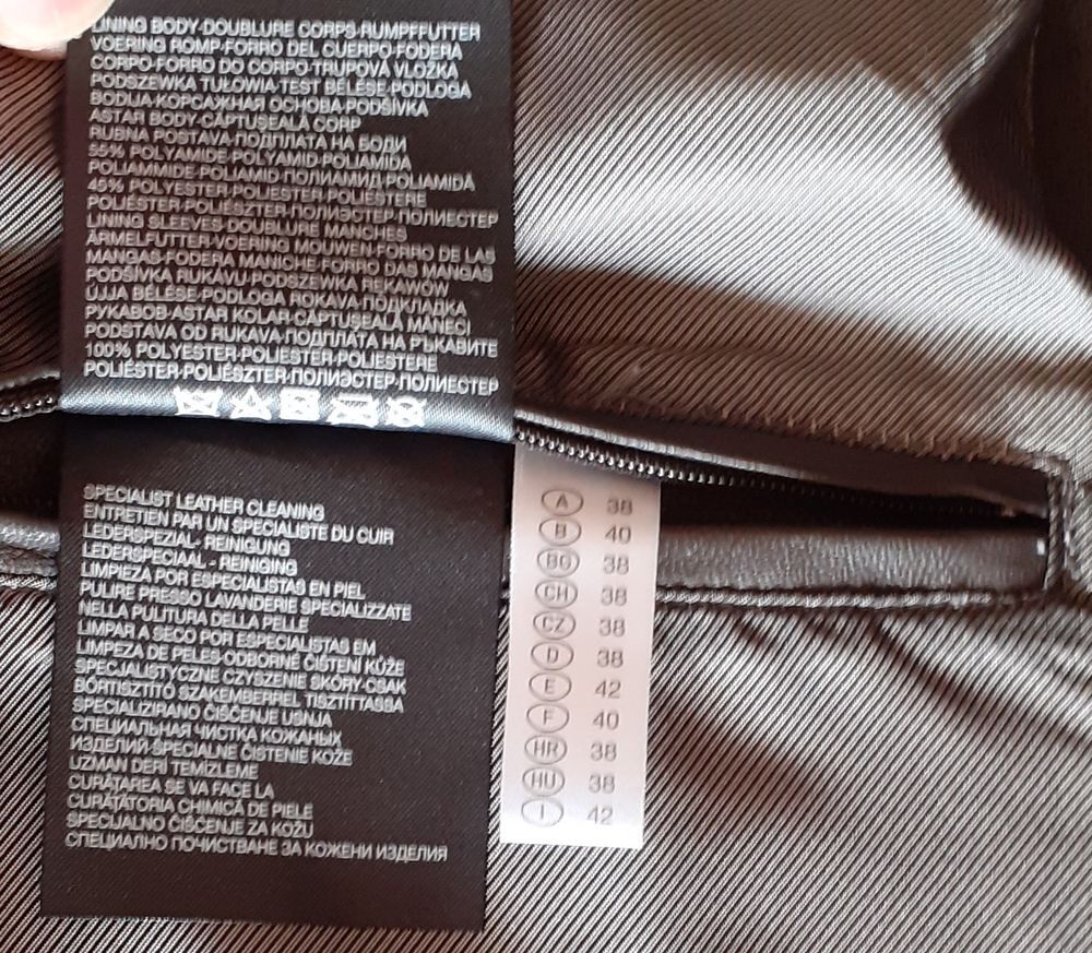 Manteau cuir Marron fonc&eacute; T38-40 Vêtements