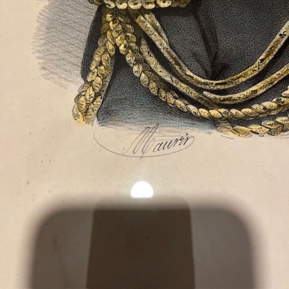 Portrait g&eacute;n&eacute;ral d'Empire Napol&eacute;on DROUOT GRAVURE r&eacute;hauss&eacute;e 