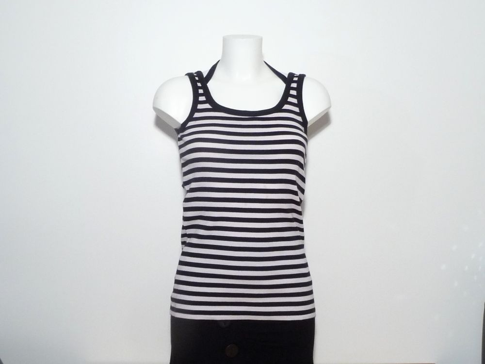 Top/ Tee Shirt &agrave; Rayures Bleu Marine et Blanc- 3 Suisses Vêtements