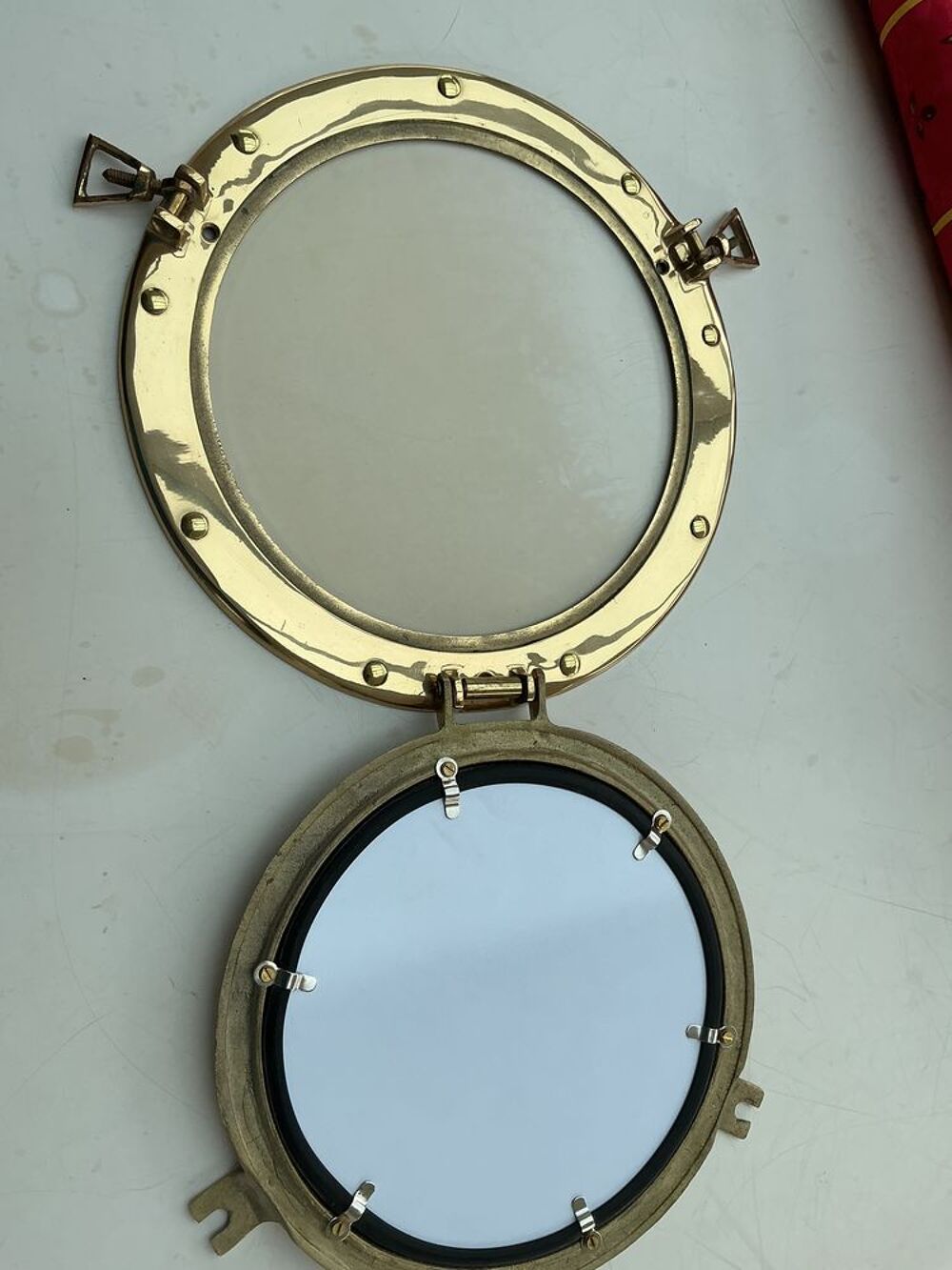 Miroir hublot de bateau en laiton Décoration