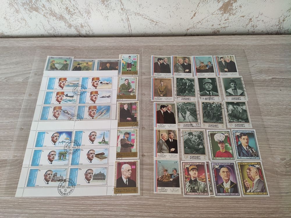 Timbres et enveloppes Charles De Gaulle 