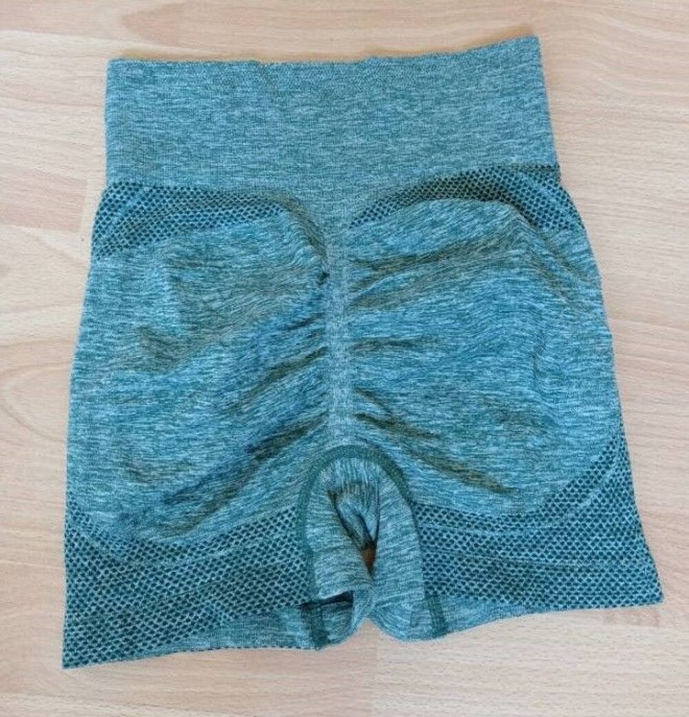 Short de Sport Taille Haute Push Up Gris S/M Vêtements