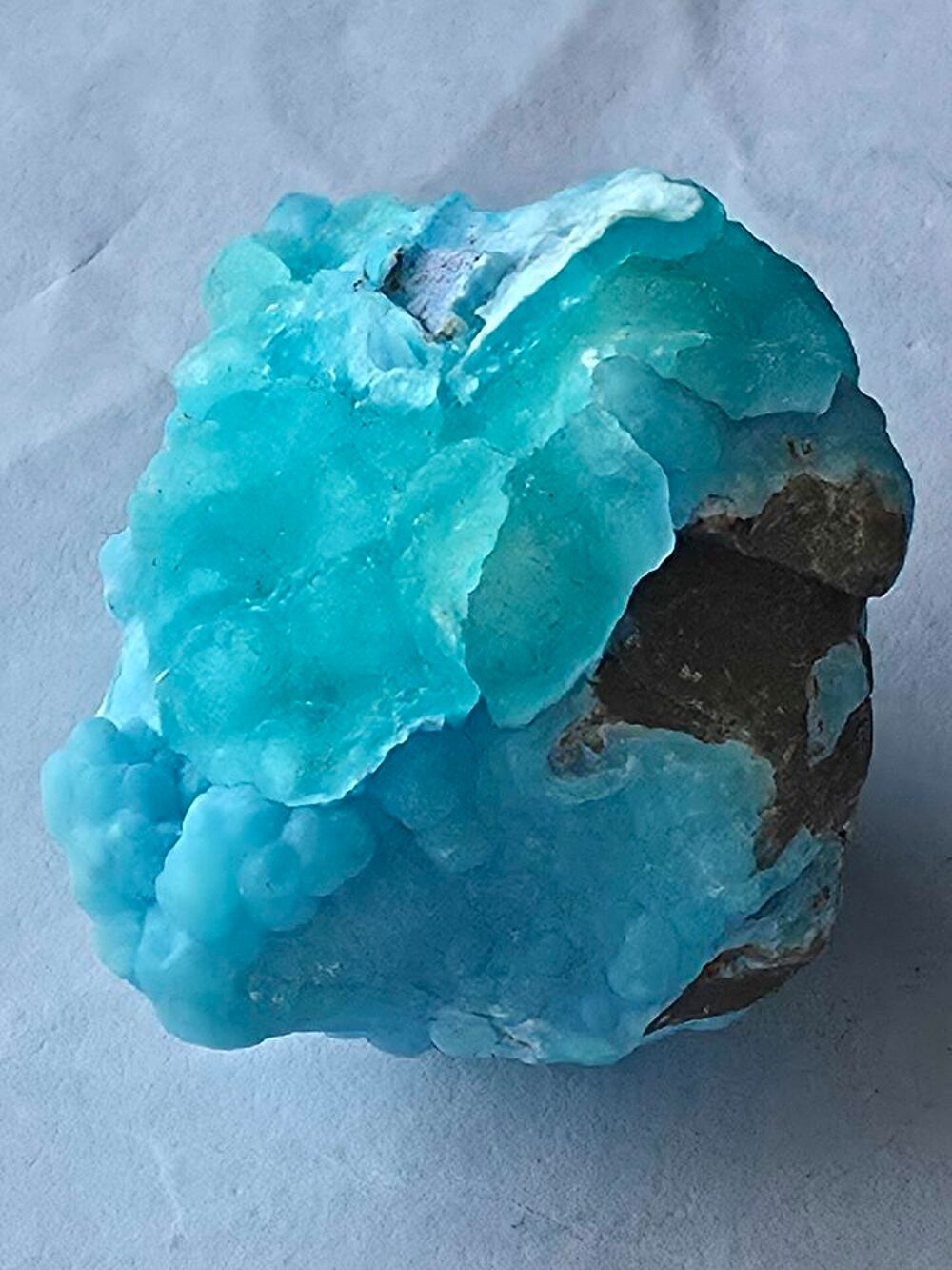 Min&eacute;ral Rare : H&eacute;mimorphite Bleu Turquoise du Katanga RDC 