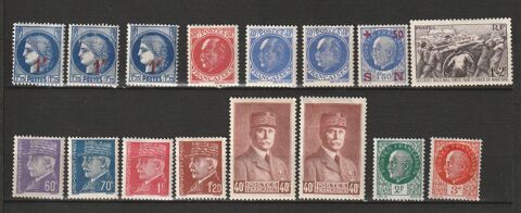 Timbres Neufs*avec CHARNIERE qqs adh�rences sur la gomme 17 Valros (34)