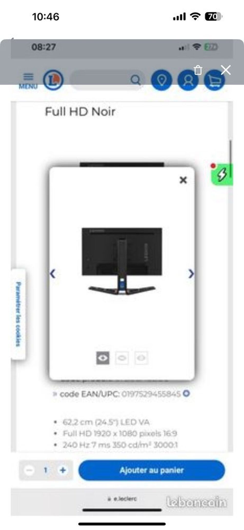 Ecran pc gaming Matériel informatique