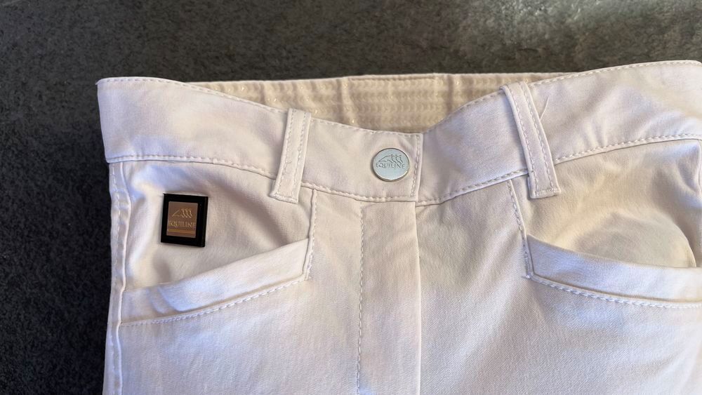 Pantalon d'&eacute;quitation blanc Equiline Sports