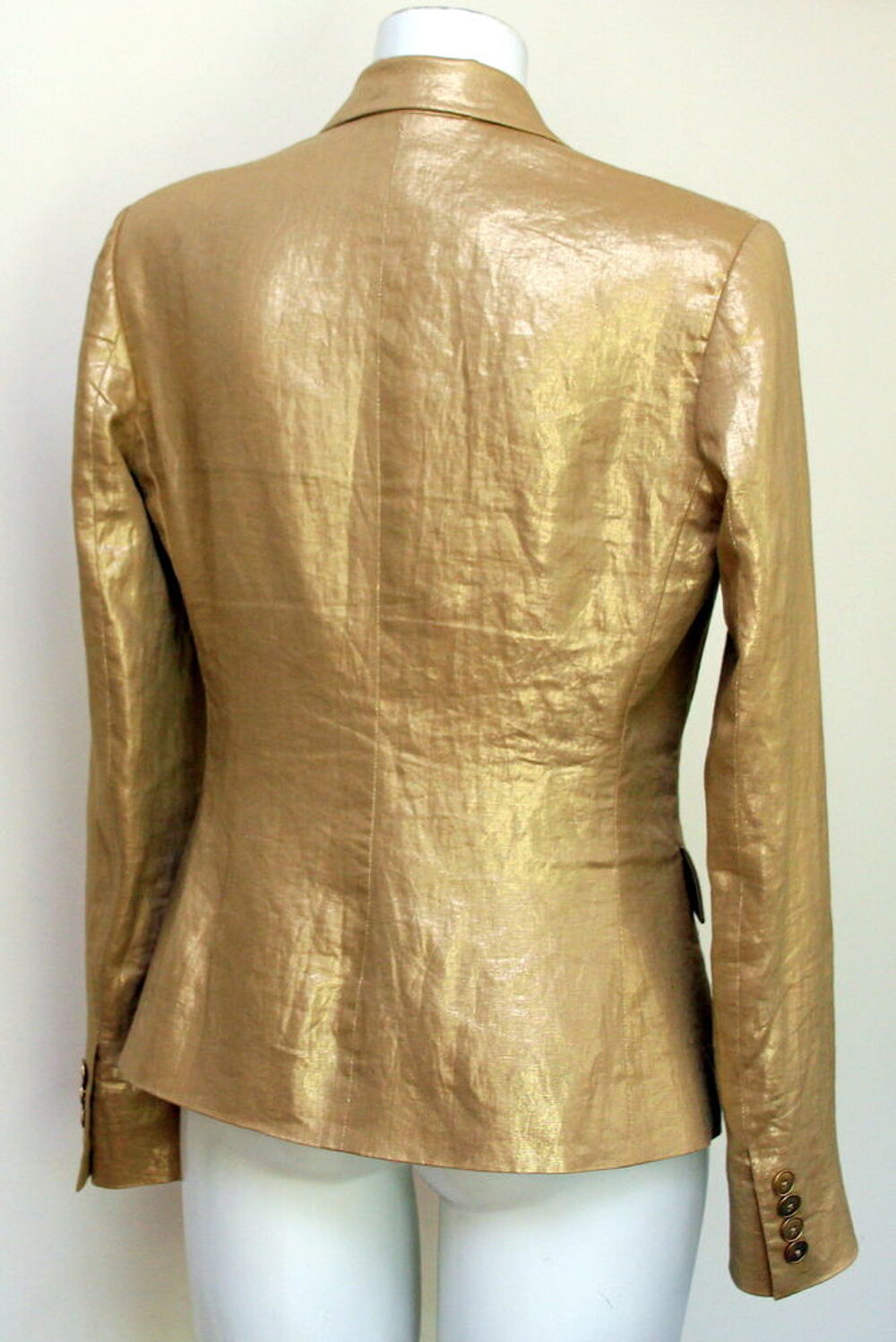 Veste lin lam&eacute;e or RALPH LAURE T.10
soit 38/40 Fr ou T.M Vêtements