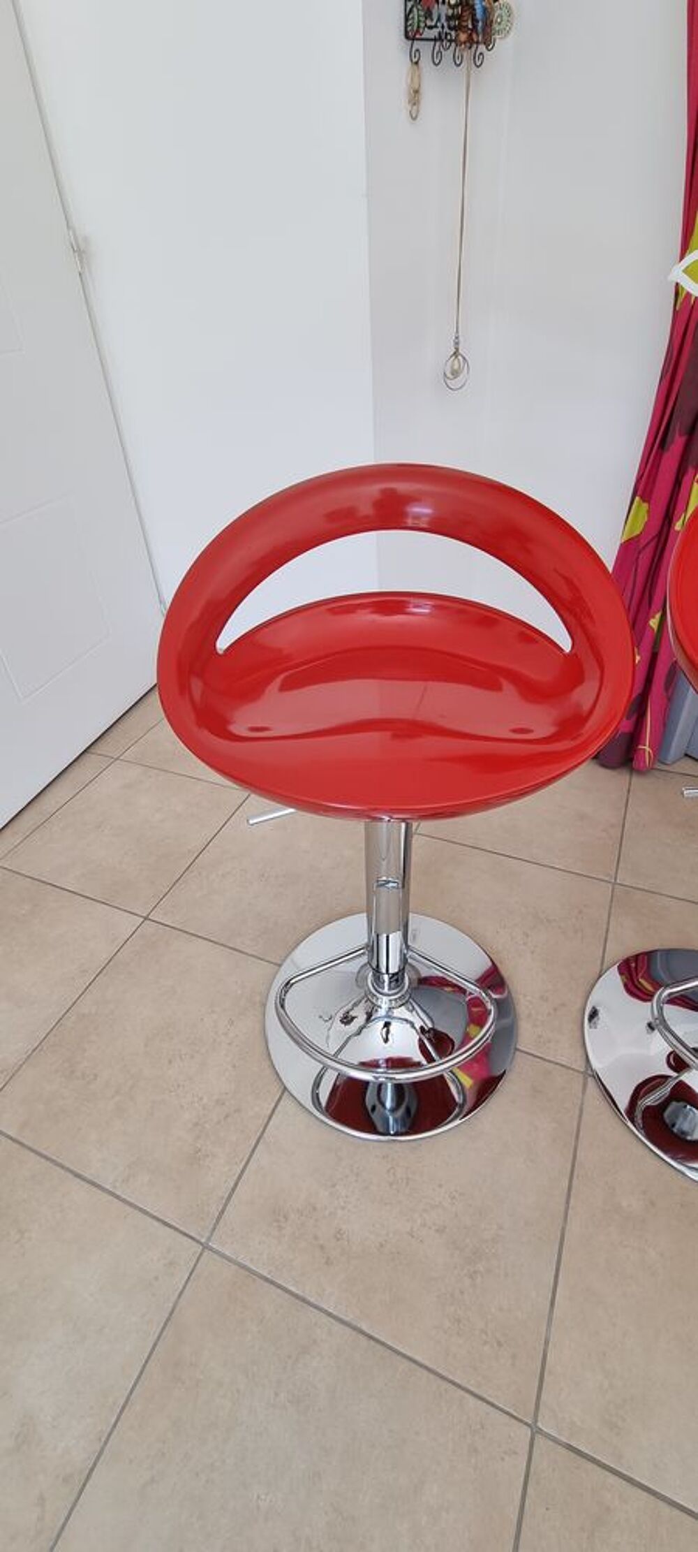 Lot de 2 tabourets rouge Meubles