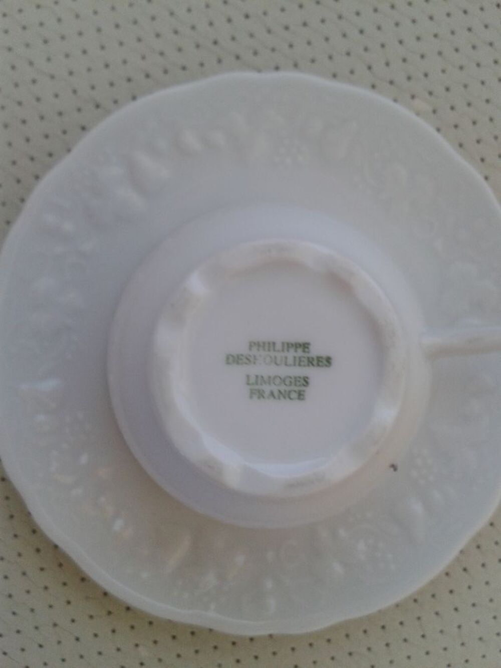Tasse + soucoupe neuves DESHOULIERES mod&egrave;le California Cuisine