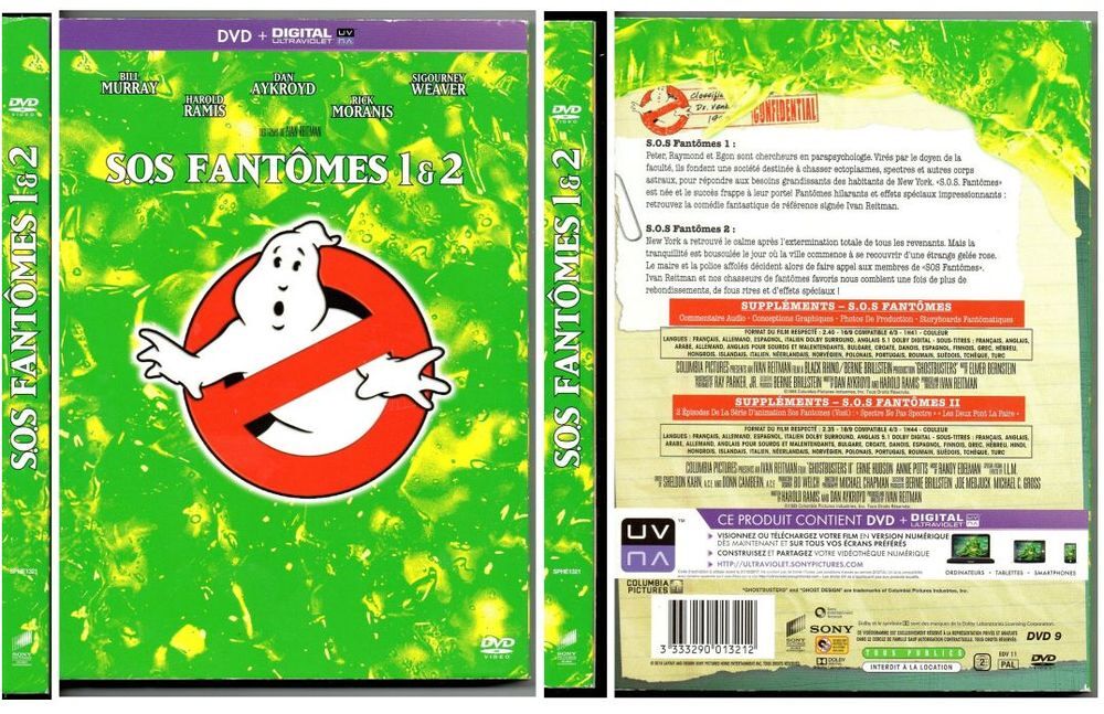 DVD SOS Fant&ocirc;mes 1 &amp; 2 DVD et blu-ray