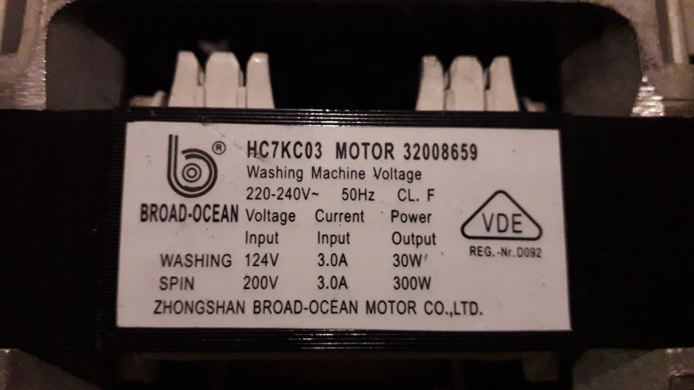 Moteur lave linge BROAD OCEAN. Electroménager