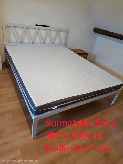 2 x Surmatelas Eazzzy Topper 160x200 200 Lux (71)
