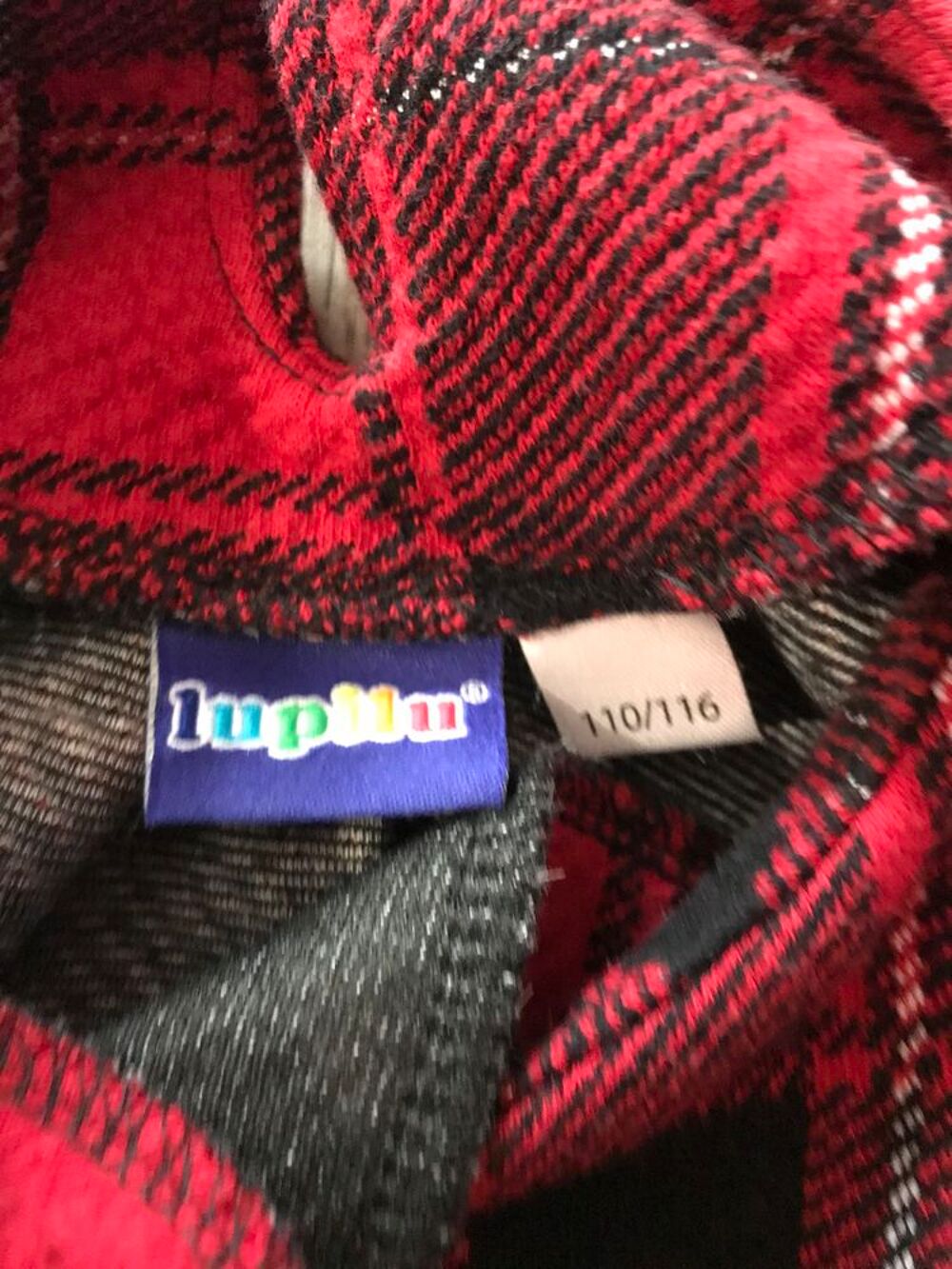 Robe enfant fille &agrave; carreaux rouge - noir " Lupi Vêtements enfants