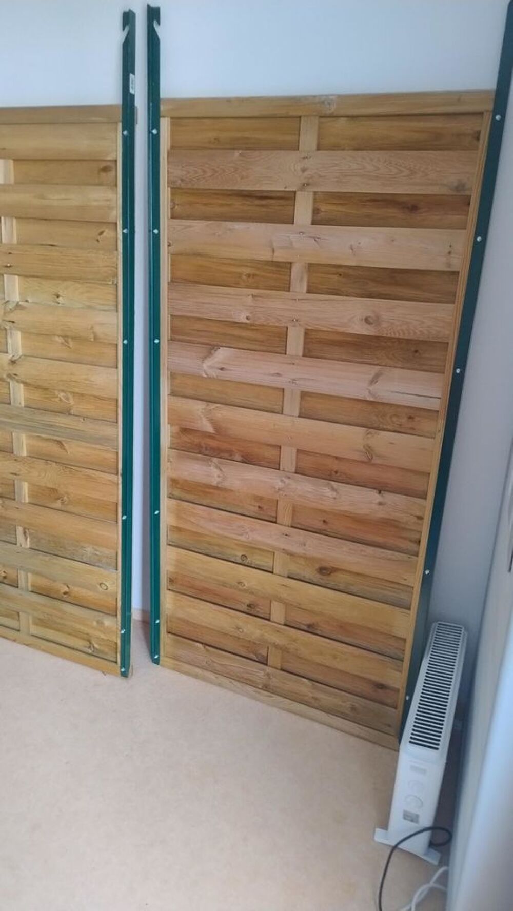 Lot Jardin Panneaux bois - Plots betons - Piquets m&eacute;tals - B Jardin