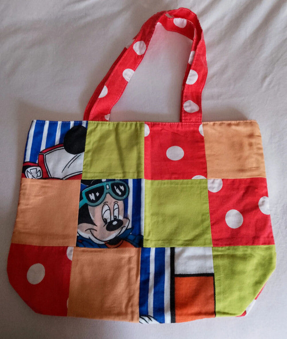 Sac patchwork avec Mickey fait main Maroquinerie