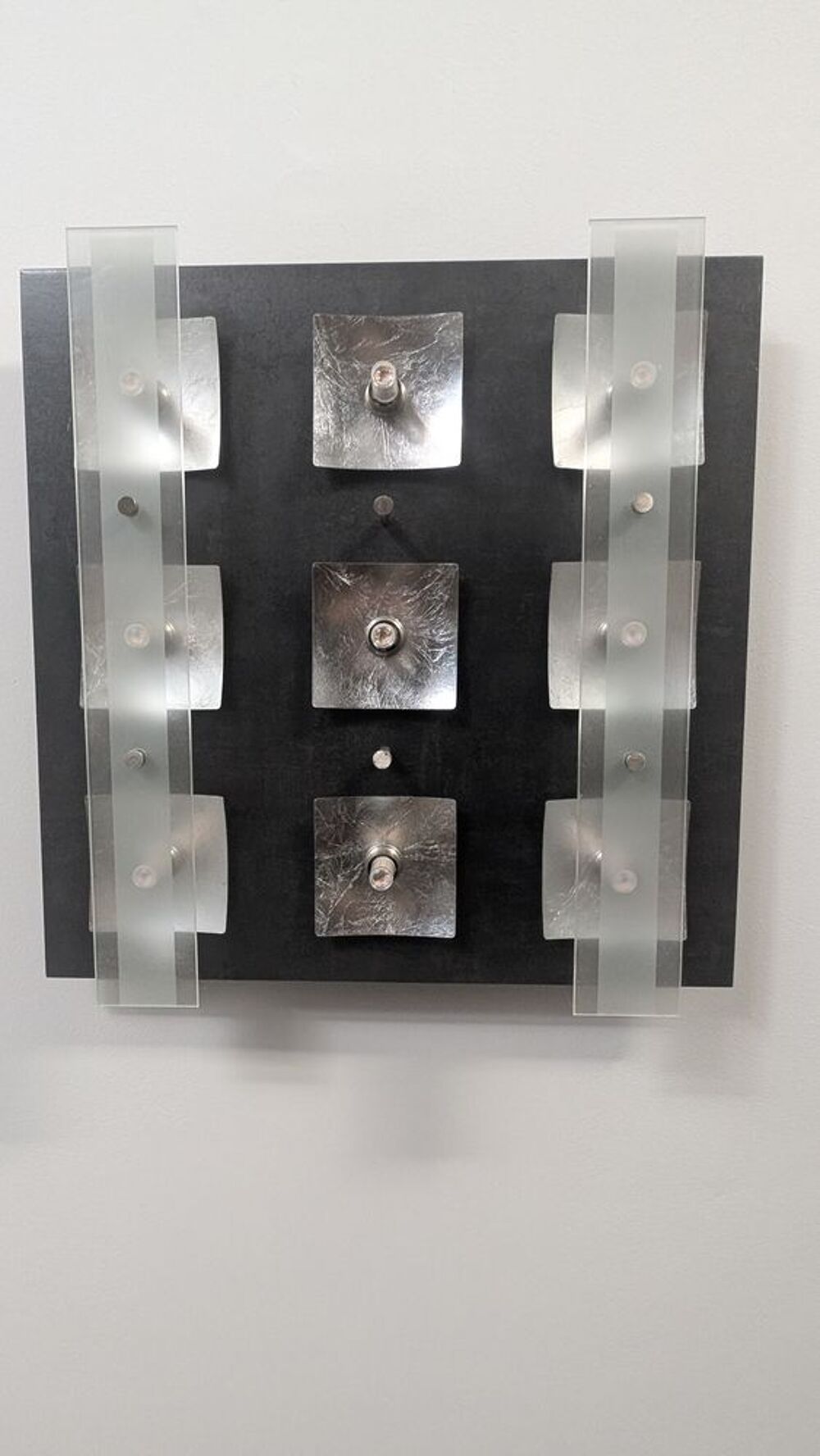 Plafonnier carr&eacute;, support c&eacute;ramique, led 9xG9 Décoration
