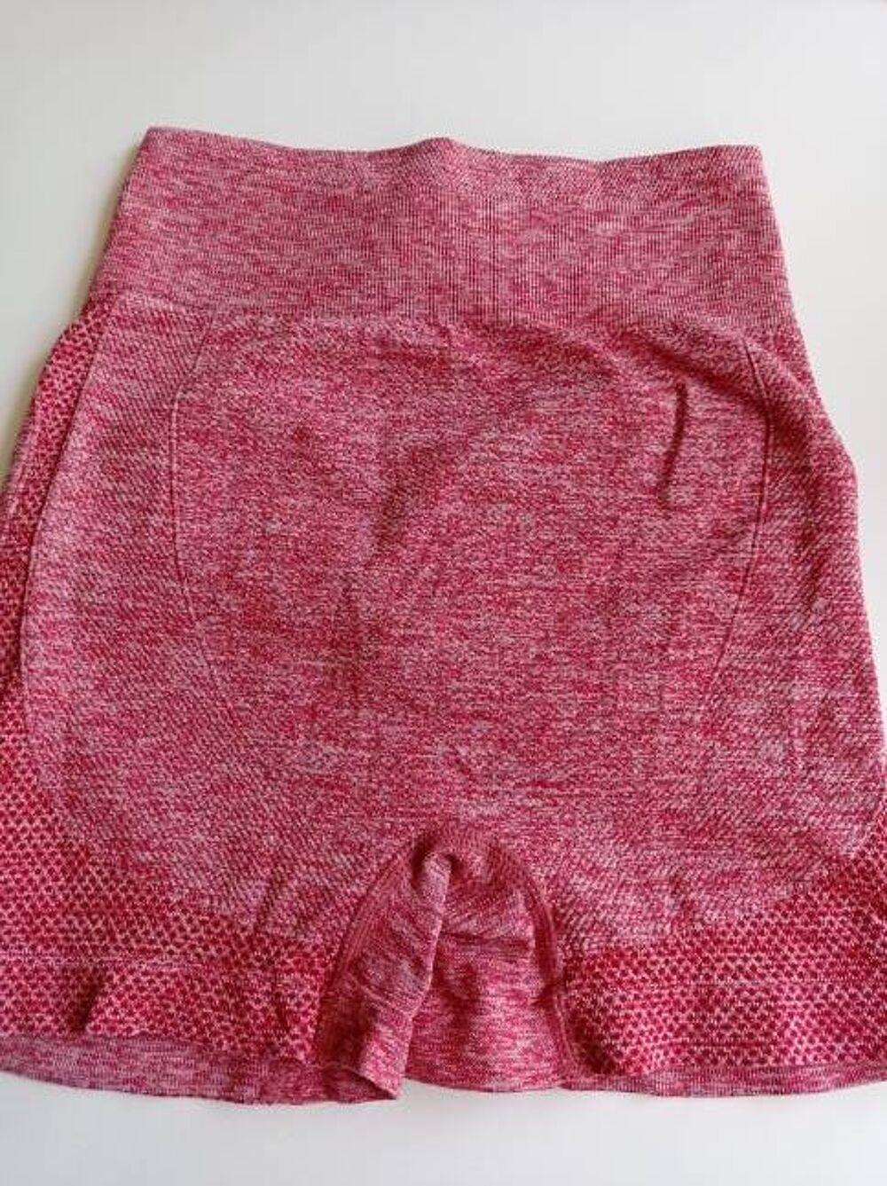 Short de Sport Taille Haute Push Up Rose Saumon S/M Vêtements