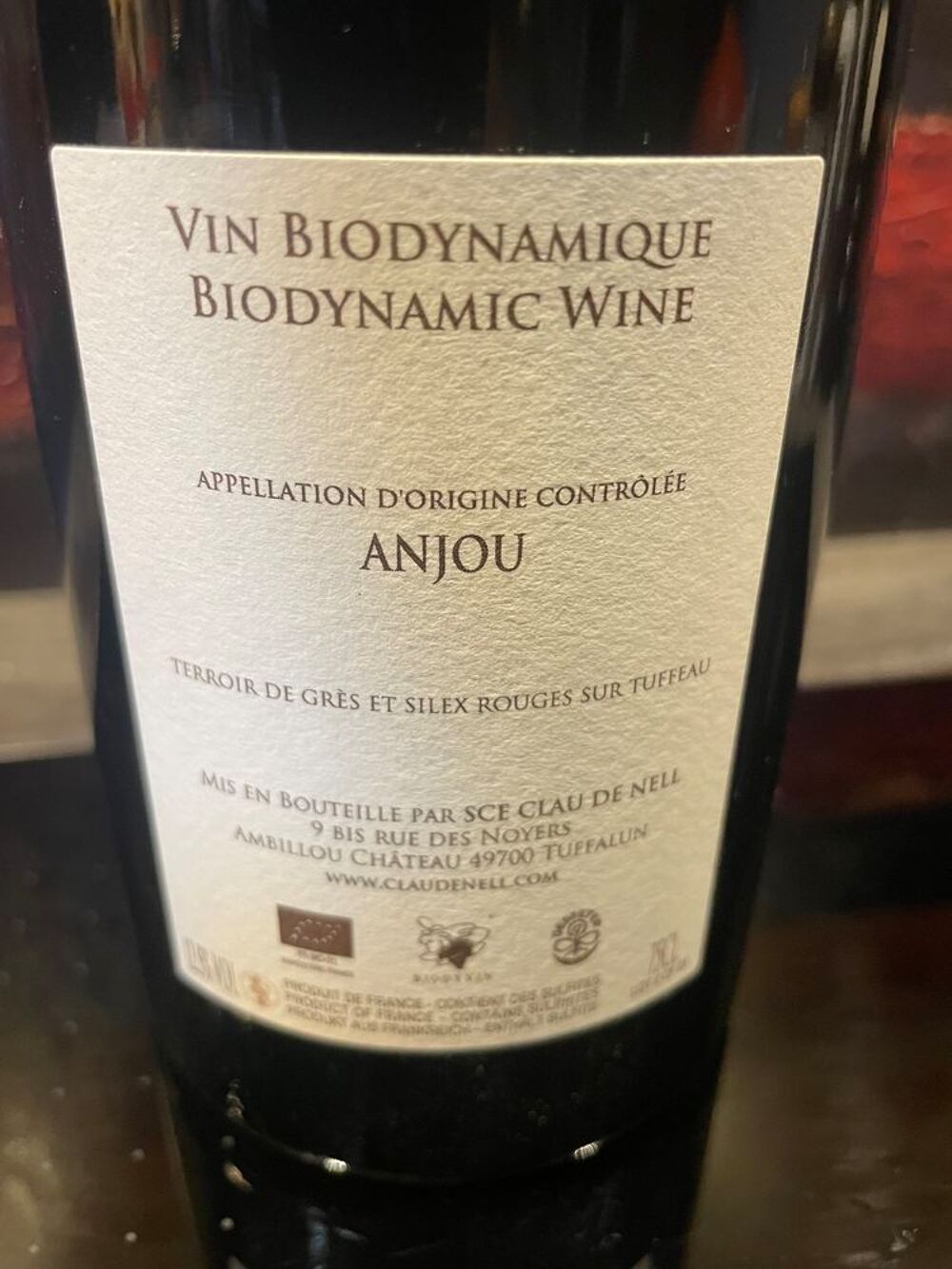 1 Bt Clau de Nell - Cabernet Franc Anjou Saumur
Cuisine