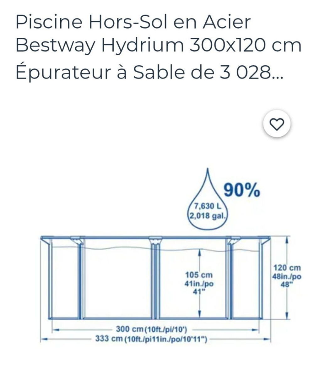 Piscine acier Jardin